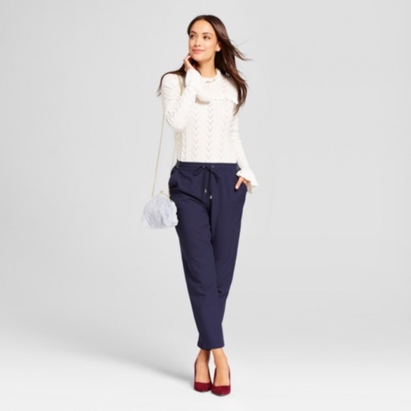 a new day Pants - A New Day Navy Crepe Jogger Pants New